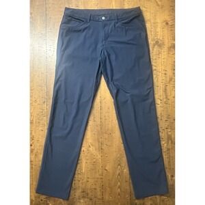 Lululemon ABC Pants Mens 34 Navy Blue Stretch Warpstreme Performance Activewear